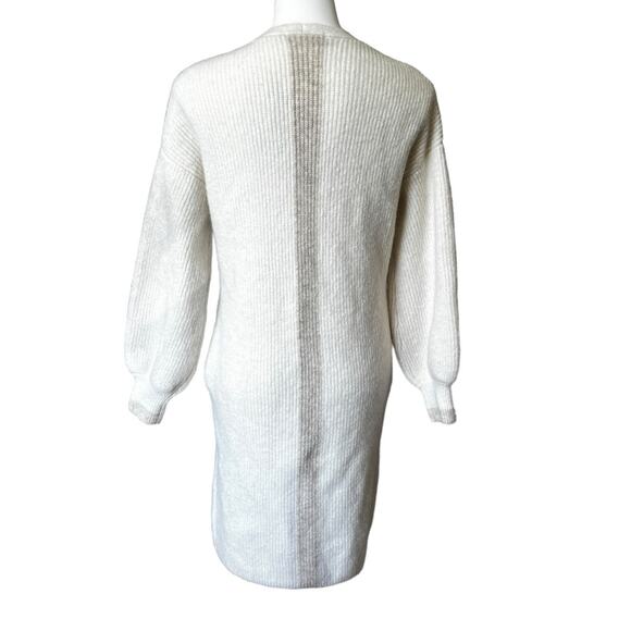 Boden cream Longline knit duster cardigan pockets size 2 - Picture 2 of 9